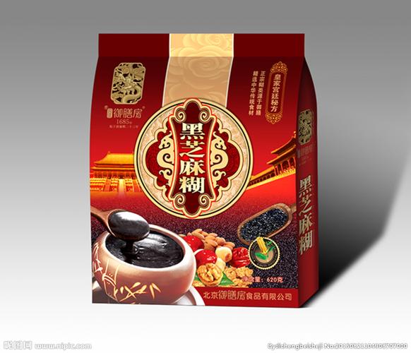 黑芝麻糊精细包装展开图图片