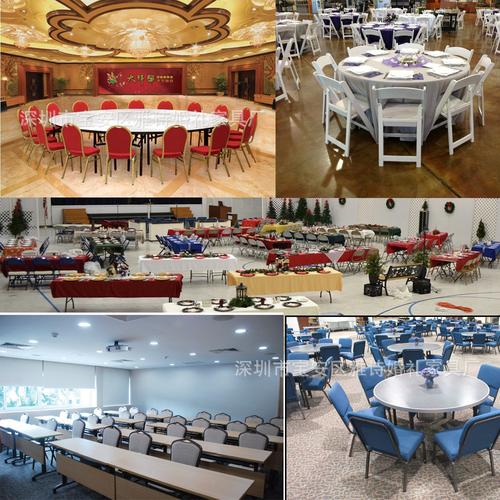 厂家直销pvc组合宴会桌 可移动 安装方便可折叠大圆桌 酒店大厅桌