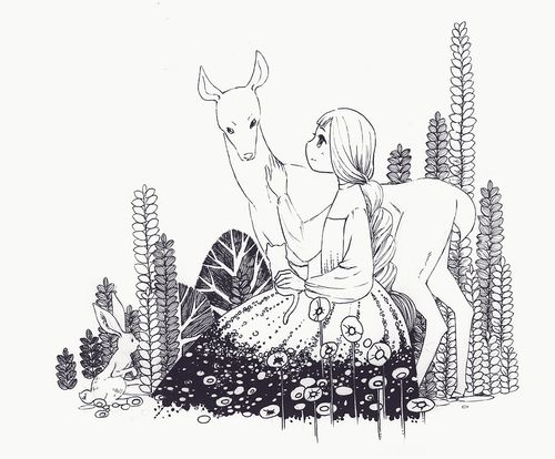 杂志黑白插图