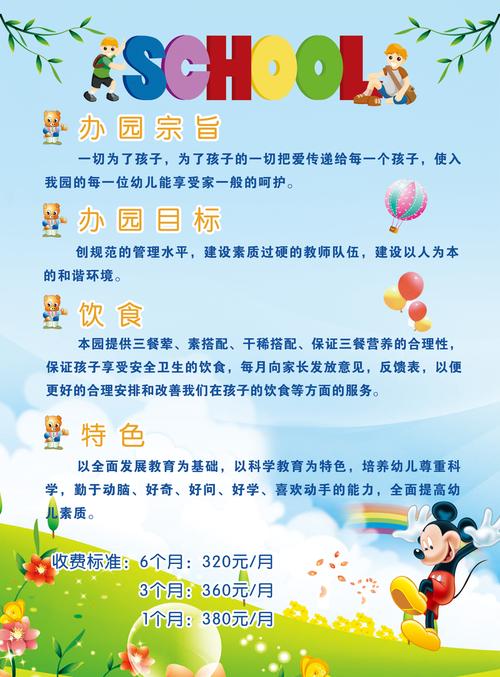 新幼儿园招生简章设计精美宣传单psd