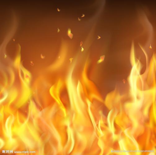 金色动感燃烧的火焰背景矢量素材图片