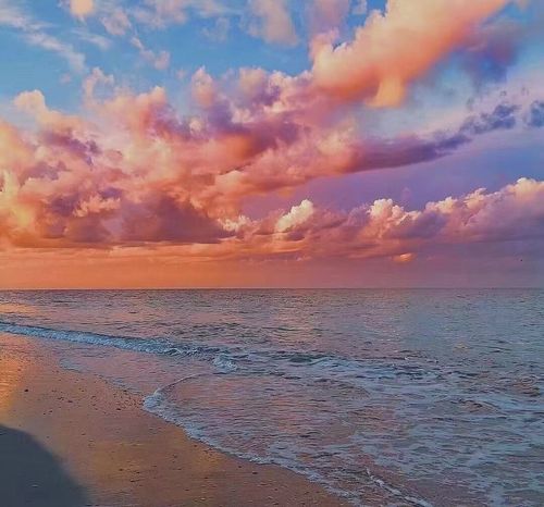 海蓝的天空,火烧云,美不胜收!