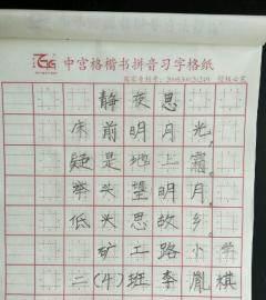 中宫格五天练字是王学臣发明的速成练字的一种方法.