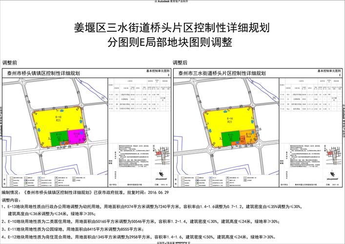 [规划批前公示]姜堰城区西片区控制性详细规划,姜堰城区东北片区控制