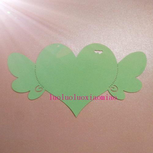 小喵 创意爱心翅膀行迷你卡通 儿童祝福许愿学习留言小卡片 60张_7折