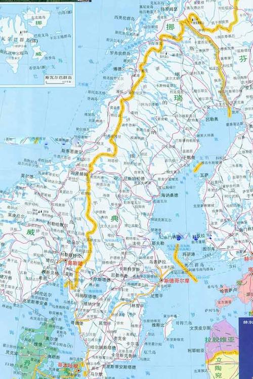 瑞典旅游地图