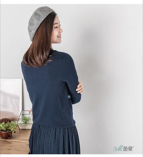 茵曼旗舰店品牌女装2016秋装新款圆领长袖套头针织衫女1863132454