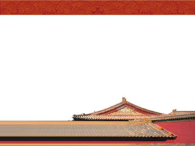 中国古典风建筑背景ppt模板