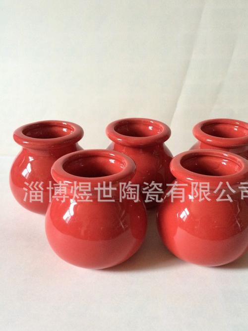 厂价直销特大号陶瓷五行能量罐 陶瓷拔火罐 定制logo