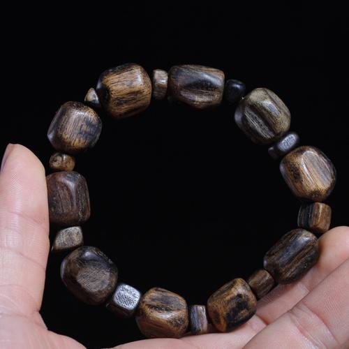 印尼达拉干沉香随形随型手串沉水级黑油老料佛珠手链男女款