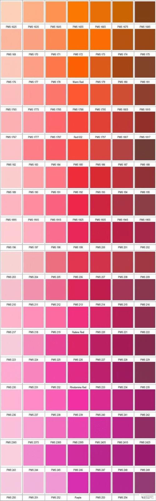 艺术知识普及 国际通用的标准色卡——潘通