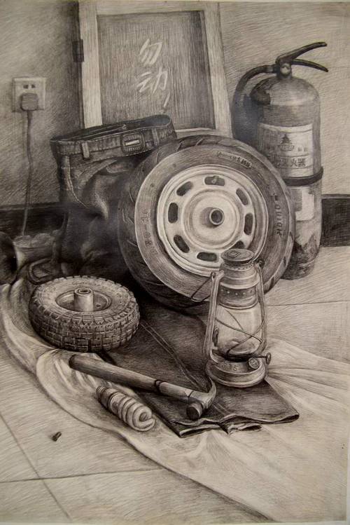 素描速写王华祥艺木坊首届弟子班素描人物作品