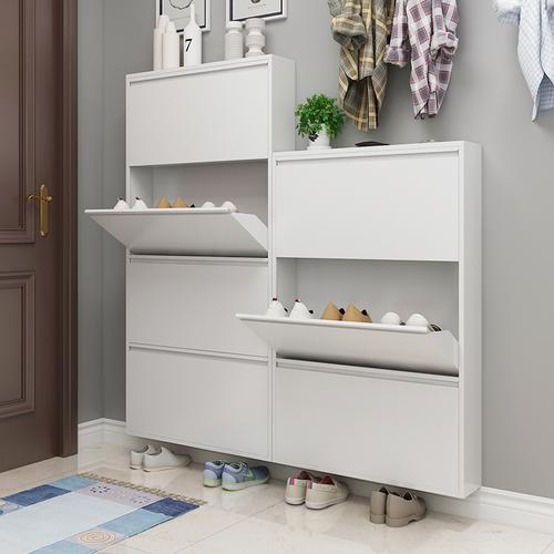 玄关超薄翻斗鞋柜门口15-17cm收纳家用多功能现代简约更衣柜