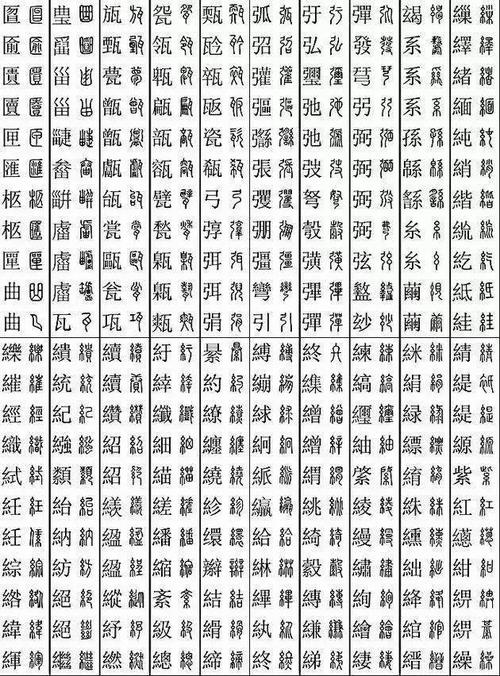 史上最好用楷书篆书对照表完整版