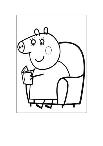 完整word版幼儿小猪佩奇涂色