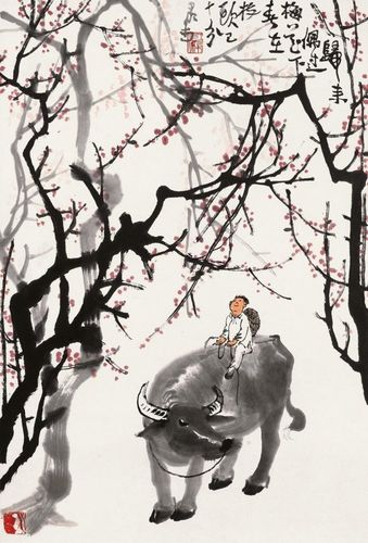 李可染的水牛牧童图作品欣赏