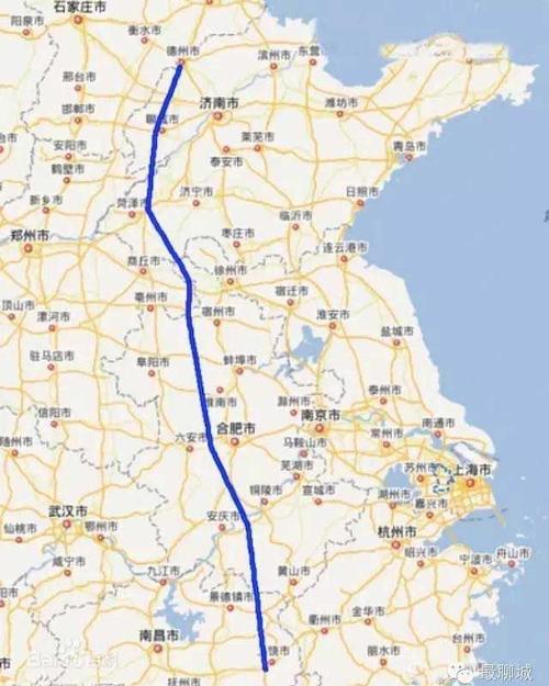 德上高速全线图德州至上饶高速公路(g3w)是g3京台高速公路的并行线