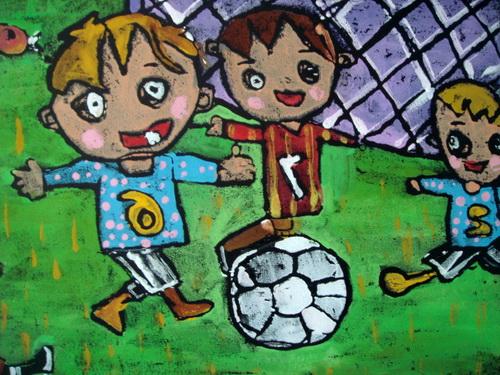 《快乐游戏》/少儿绘画作品/儿童画/网络美术馆_中国