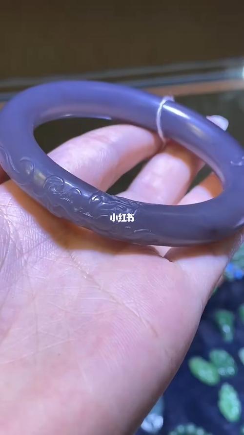 和田玉紫罗兰手镯,帝王紫颜色极美,哑光_和田玉_手镯