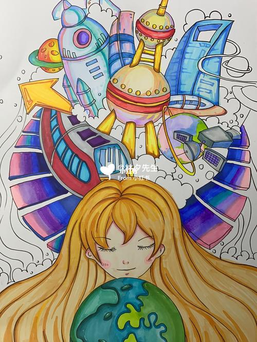 科幻画分享——梦想启航_临摹_文化_绘画
