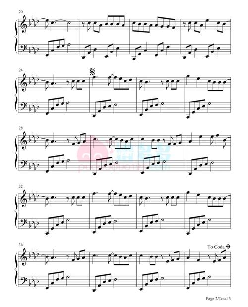 《解药》钢琴五线谱97_钢琴_五线谱_娱乐_音乐_音乐