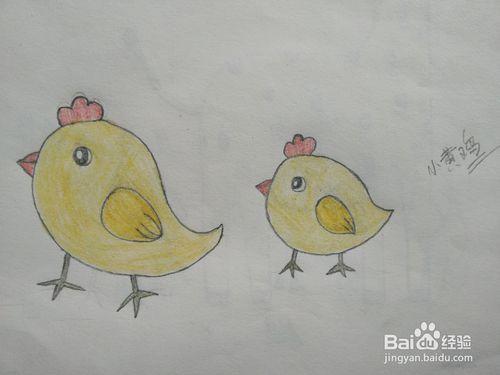 简笔画小鸡的爪子