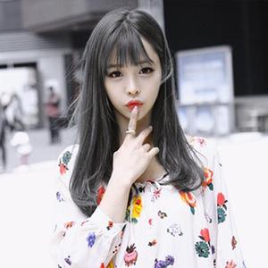 假发女长发内扣韩国空气刘海图片