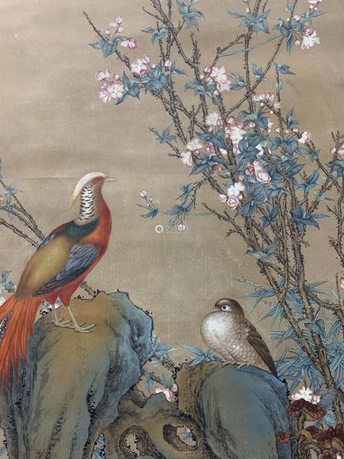 6868lot001268清郎世宁花鸟锦鸡