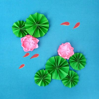 折纸花朵贴画作品