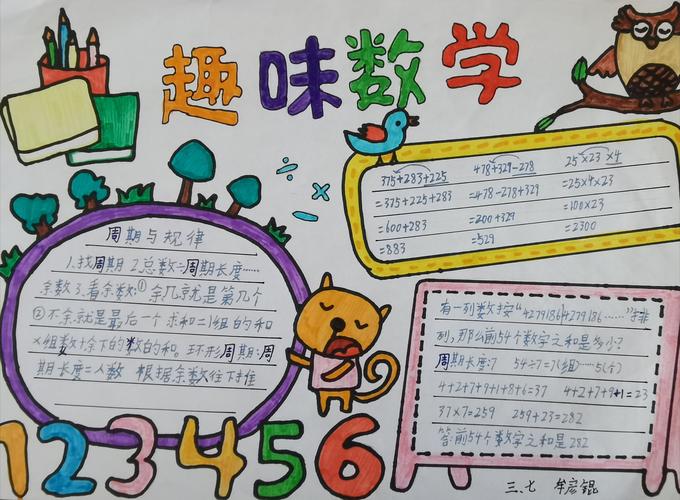 【城西小学太阳花中队】妙趣横生的数学手抄报