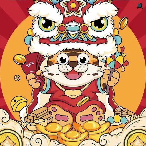 2022新年头像卡通,2022新年喜庆头像 2022虎年大吉本命年红色卫衣国潮冬季新年聚会团建衣服加绒男女款【2