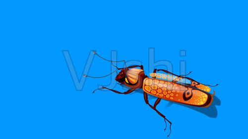 flash天牛爬行昆虫动画手绘虫子