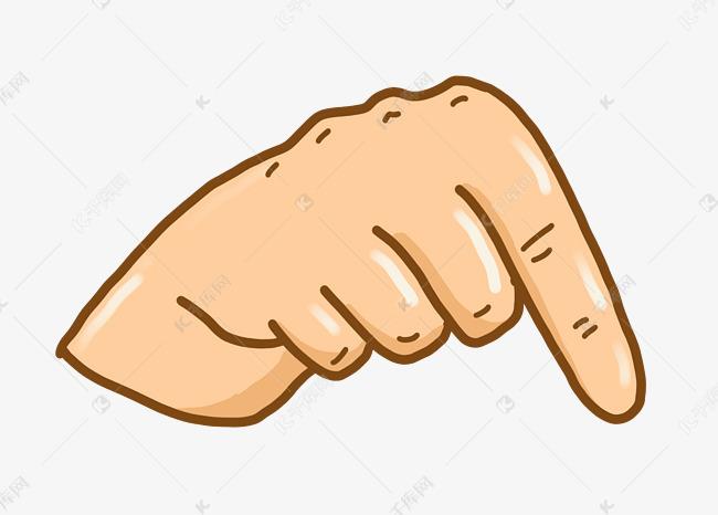 手指向下手势插画