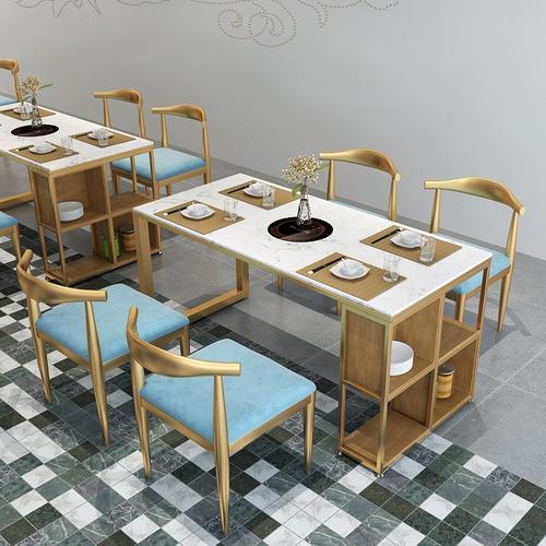 火锅桌电磁炉一体小火锅海底捞饭店餐厅无烟餐桌椅组合视频