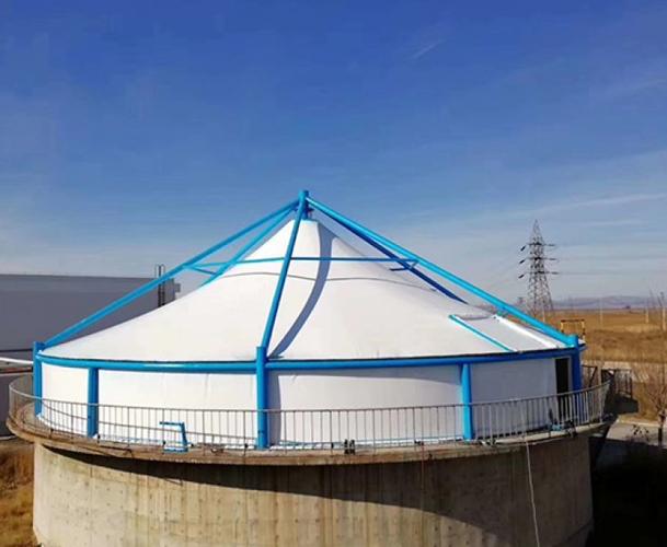 污水池覆盖膜结构,膜结构污水池加盖,污水池反吊膜结构,污水池加盖,随