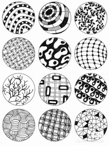 美丽的线描纹样