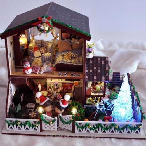 制作_diy小屋圣诞节礼物悠然岁月圣诞版浪漫新奇创意礼品手工拼装房子