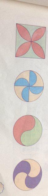 请你用圆规和三角尺,以圆为基本图形,设计美丽的图案