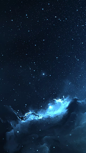 手机壁纸|星空特辑第12期 碧蓝的星空 by:b站盐泽 2020年12月22日