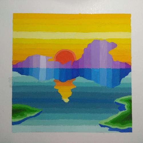 原创 作业 色彩构成 纯度明度推移