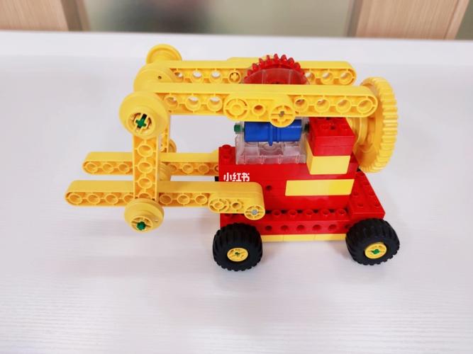 乐高大颗粒齿轮作品～叉车_乐高怎么样_积木_益智玩具