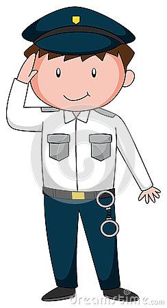 拿手铐的警察简笔画