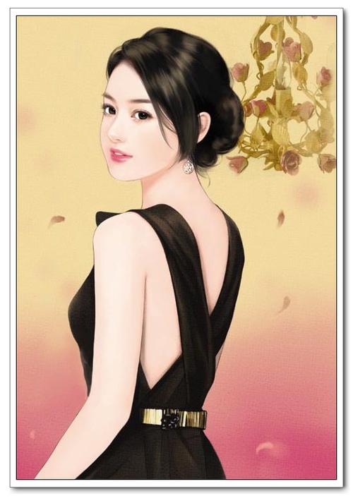求手绘现代美女图片