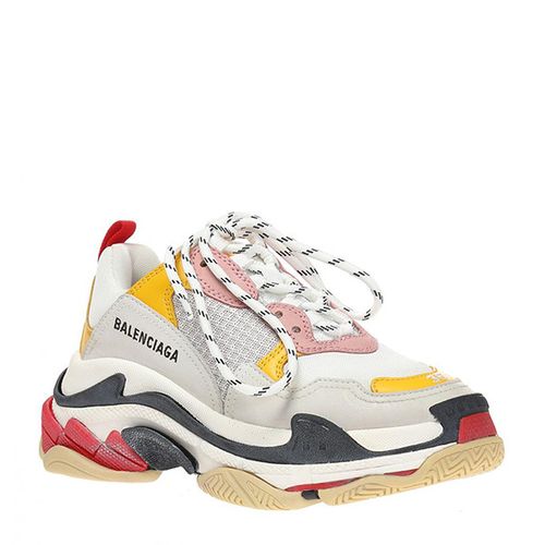 balenciaga/巴黎世家 triples黄粉色女士休闲运动鞋老爹鞋 524038 w09