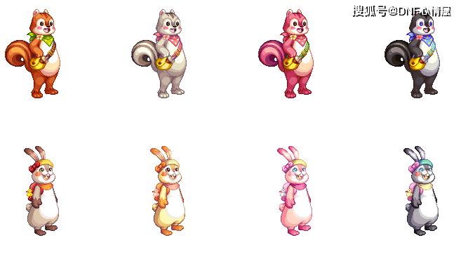 dnf:新版动物套时装展示,外观设计更可爱,女法师兔子成亮点