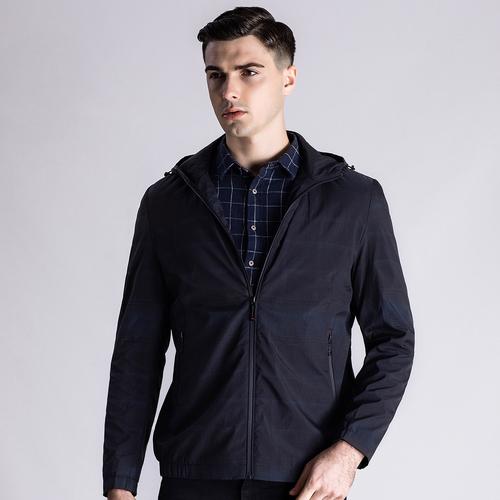 卡丹路男装特卖旗舰店 2018秋冬季新款男士连帽休闲夹克外套青年男款