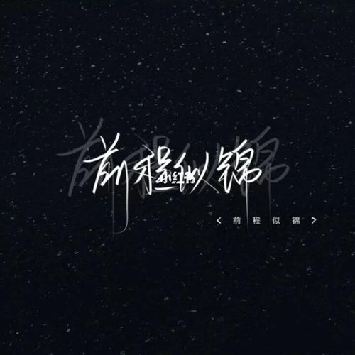 前程似锦手写图_手写_med手写_兴趣爱好_书法