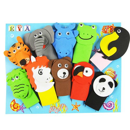 eva 手指玩偶 动物指偶卡通手偶幼儿园活动讲故事演话剧道具0.003