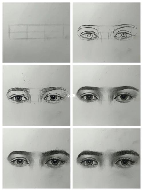 超详细正面眼睛绘画步骤_绘画_素描_投影_文化_绘画