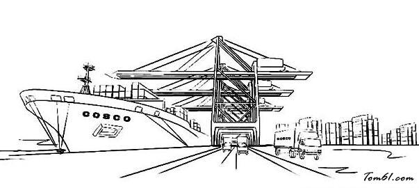 港口码头图片_简笔画图片_少儿图库_中国儿童资源网
